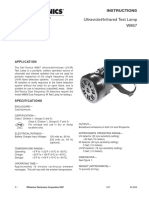 Ultraviolet/Infrared Test Lamp W867: Application