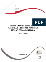 Lineas Generales Del Plan Nacional de Deporte