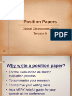 Position Papers: Global Classrooms 2012 Tercero A