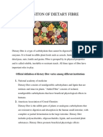 Official Definition of Dietary Fibre Varies Among Different Institutions