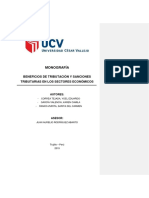 Monografia - Beneficios de Tributacion y Sanciones Tributarias Sectores Economicos