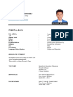 Resume: Jefferson B. Del Rosario