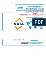 2019 Global Analytical & Microbiological Services Australia Price Book v 1.01