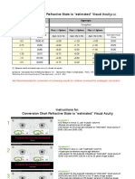 Spot VS100 Vision Screener, Conversion Chart & Instructions PDF