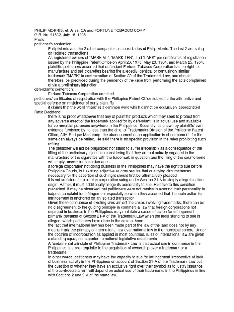 Trademark Cases PDF Trademark Infringement Trademark