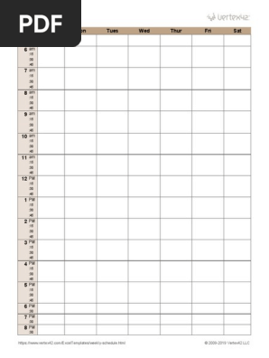 Weekly Schedule