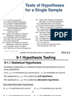 Hypothesis Testing Single Sample