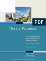 Thesis Proposal: University Hospitals Case Medical Center Cancer Hospital