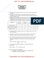 CBSE Class 11 Chemistry Notes - Hydrogen (1) 1