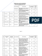 Thiruvalluvar University: LIST OF PH - Ds AWARDED (2012-2017)