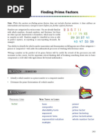 Finding Prime Factors: Intermediate and Necessary Concept To Learn Before You Further Explore Fractions