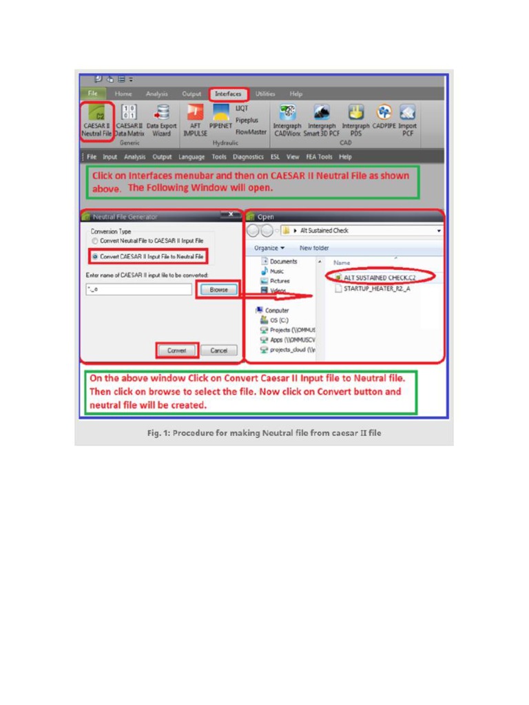 How To Convert Caesar File To Lower Version - Caesar II | PDF