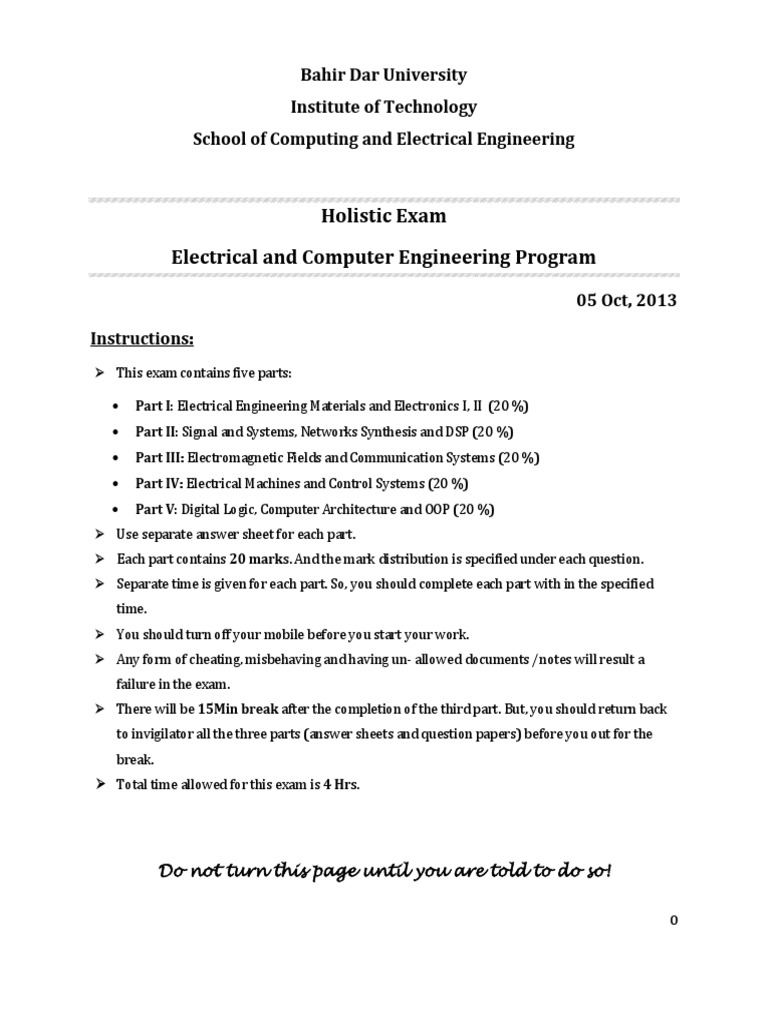 Holistic Exam20061 PDF PDF Digital Electronics Rectifier