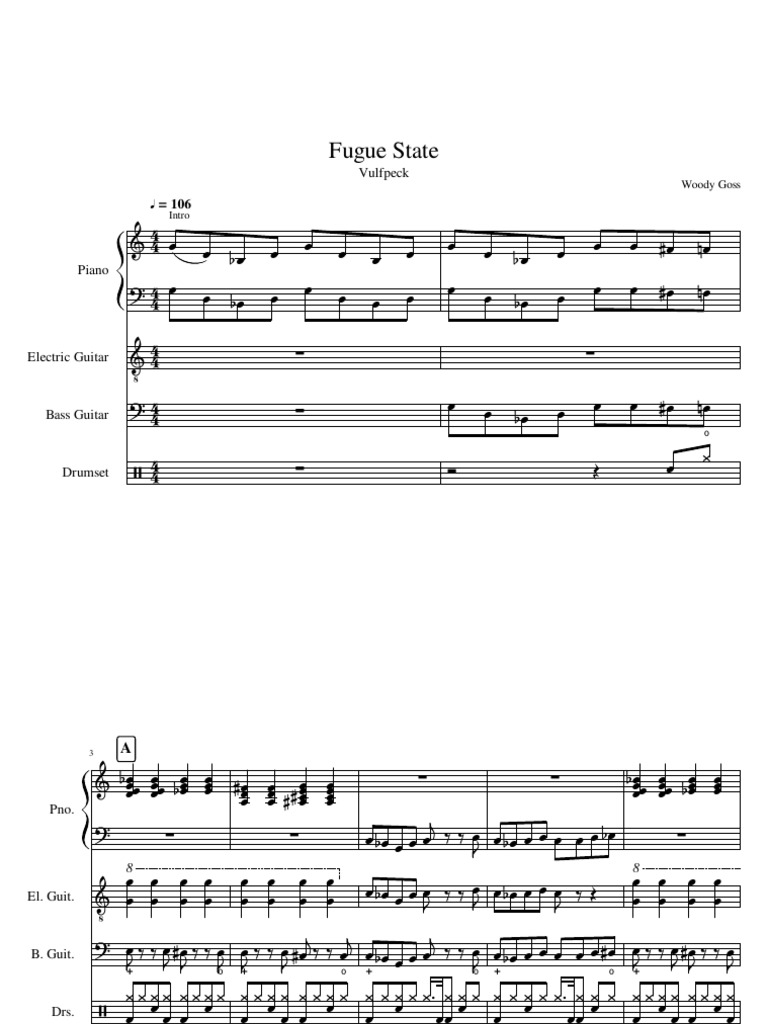 Fugue State Vulfpeck PDF Musical Compositions Musical Instruments