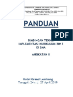 Revisi Panduan Bimtek Implementasi Kurikulum 2013 Di SMA Jabar Angkatan 2
