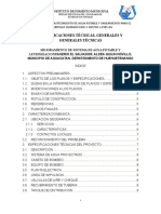 Especificaciones Técnicas, Generales y Generales Técnicas para Diseño