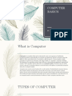 Computer Basics: by - Heena Ojha