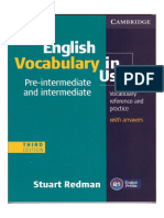 104 - English Vocabulary in Use. Pre-Intermediate and Intermediate - Redman S - 2011 - 262p PDF