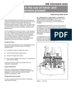 Safety in The Use of Hand-And Foot-Operated Presses: HSE Information Sheet