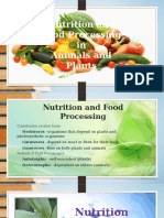 Nutrition and Food Processing in Animals and Plants