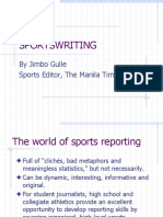 SPORTSWRITING TIPS