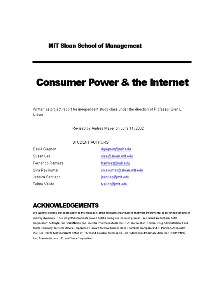 Internet's Impact on Consumer Marketing | PDF | Travel Agency | Marketing