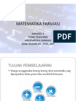 Matematika Farmasi - Minggu 1