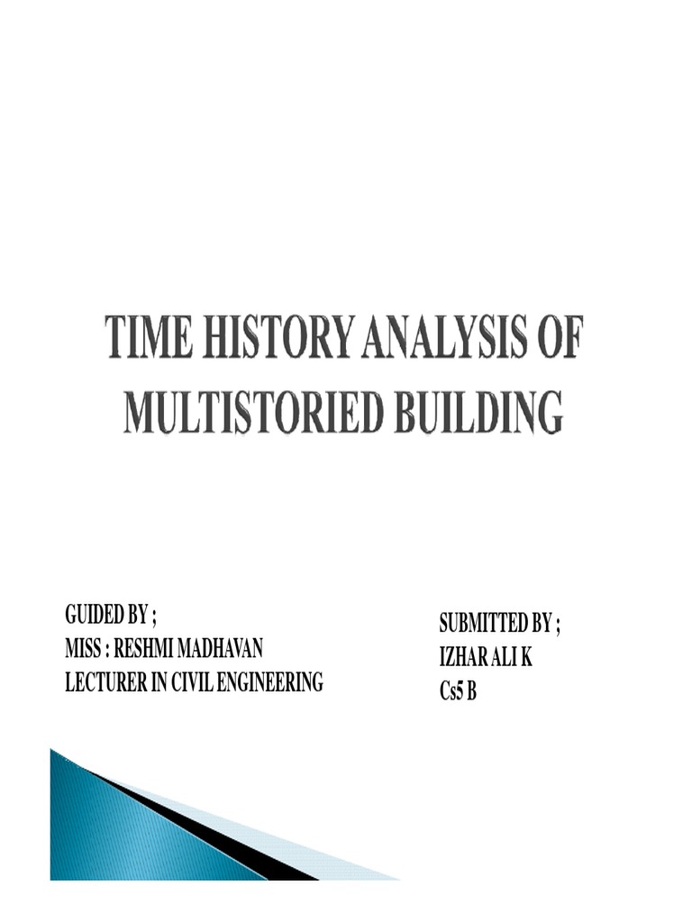Time History Analysis of Multistoried Building F | PDF | Earthquakes ...