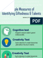 Multiple Measurement of Identifying Giftedness and Talents