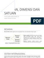 Besaran, Dimensi Dan Satuan