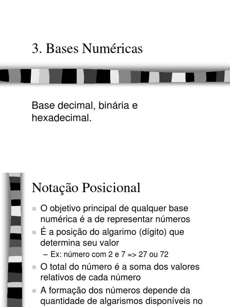 Bases Numericas | PDF | Processamento de sinais | Ensino de Matemática