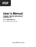 User's Manual: Thermal Printer Mechanical Control Lsi CBM-202PC-04