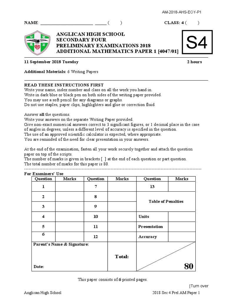 A Math Equations Trigonometric Functions