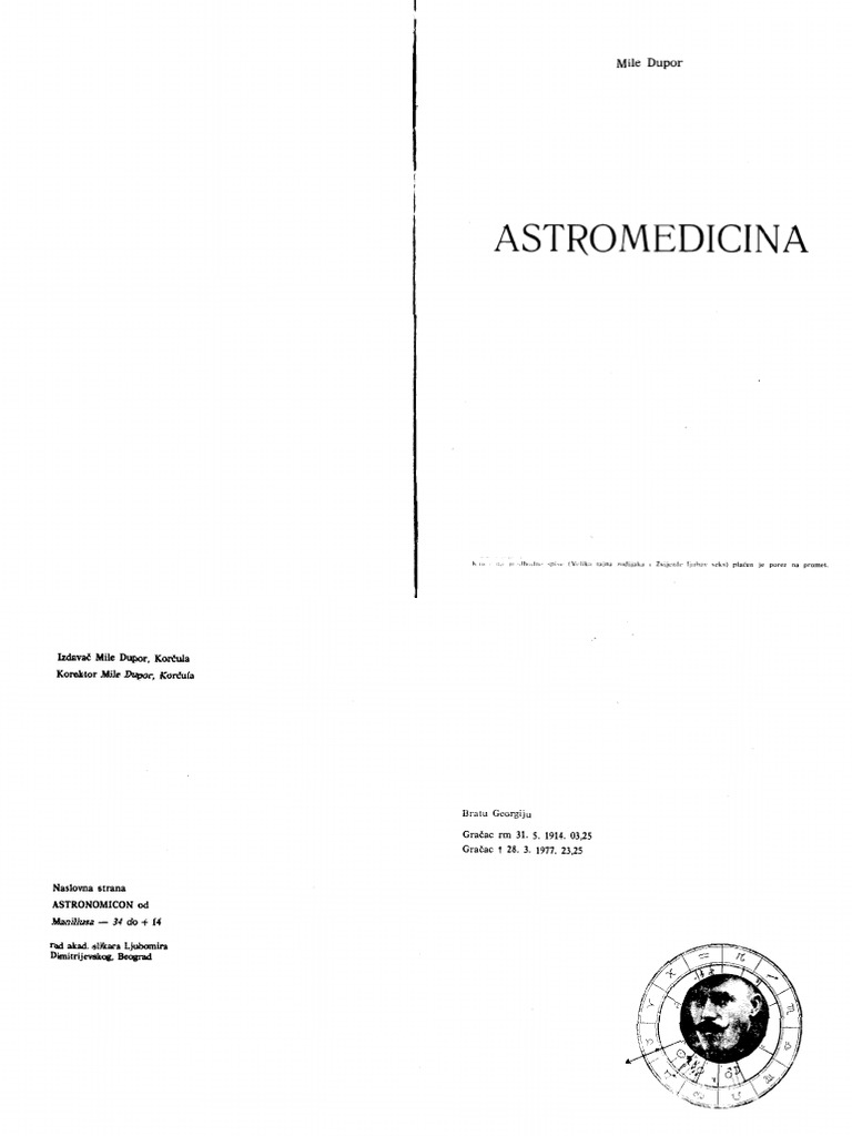 Mile Dupor Astromedicina PDF PDF bilde