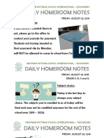 Daily Homeroom Notes - 23.8.19 PDF