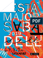 Programa de Festa Major Sabadell 2019
