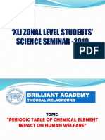 Xli Zonal Level Students' Science Seminar - 2019