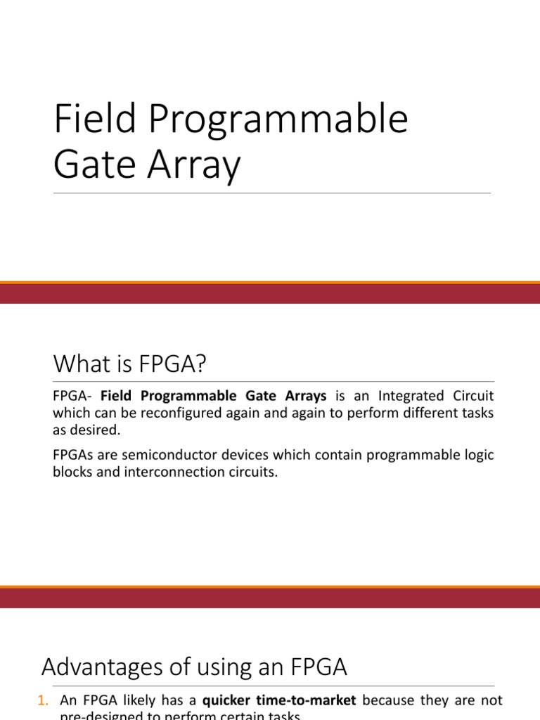 Field Programmable Gate Array | PDF | Field Programmable Gate Array ...