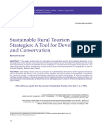 Sustainable Rural Tourism Strategies: A Tool For Development and Conservation
