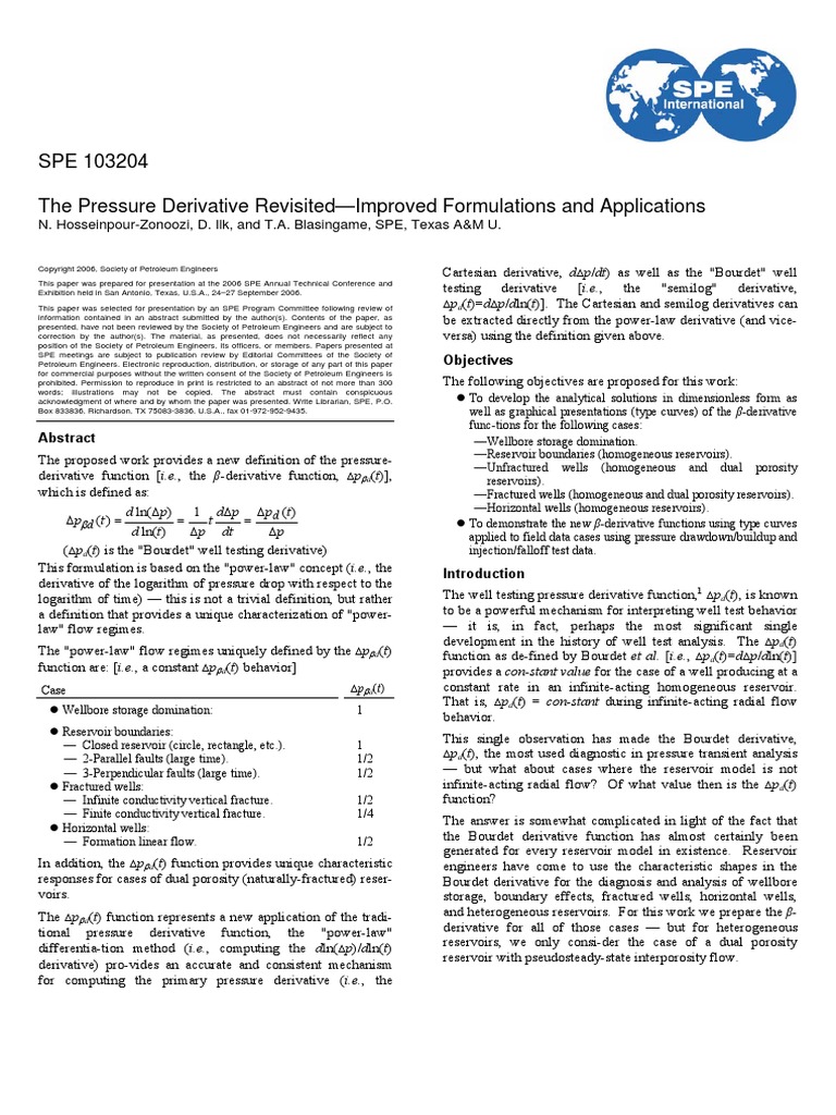 Pressure Transient Analysis | PDF | Derivative | Petroleum Reservoir