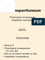 Pneumoperitoneum: Physiological Consequences Anaesthetic Implications