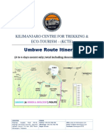 The Umbwe Route KILIMANJARO Itinerary PDF