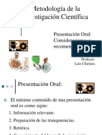 Recomendaciones para La Presentación Oral