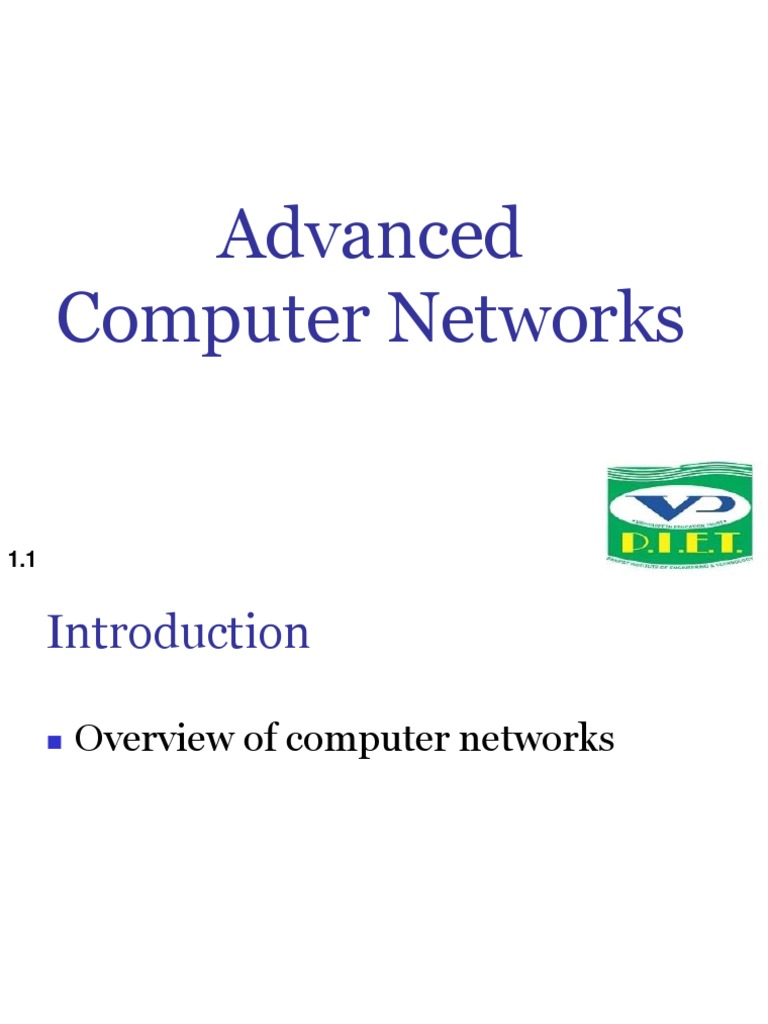 Advanced Computer Networks | PDF | Network Topology | Computer Network