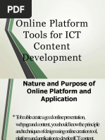 Online Platform Tools For ICT Content Development