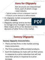 Conditions for Oligopoly Markets