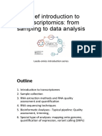 A Brief Introduction To Transcriptomics From Sampling To Data Analysis