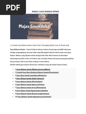 Gaya Bahasa Sunda Majas