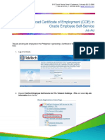 How To Download Certificate of Employment (COE) in Oracle Employee Self-Service