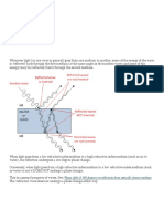 Phase Shift of 180 Degrees On Reflection From Optically Denser Medium